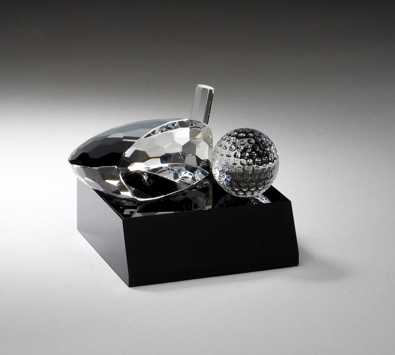 Driver And Golf Ball On Black Base 4 X 3
