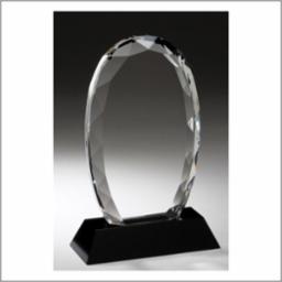 Faceted Oval On Black Base 4" X 7"