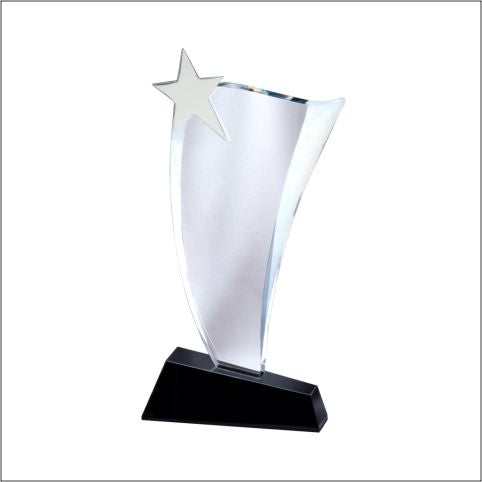 Crystal Wave With Silver Star