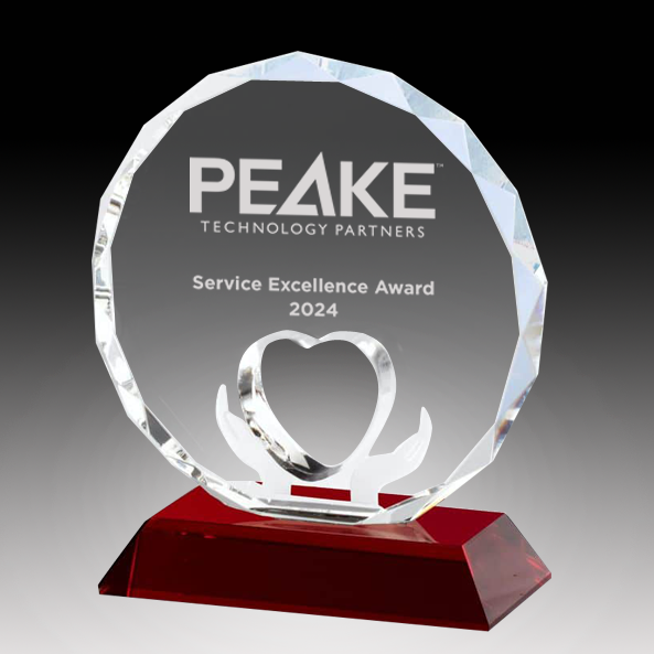 Crystal Heart Cut Out On Red Base - 5.5"