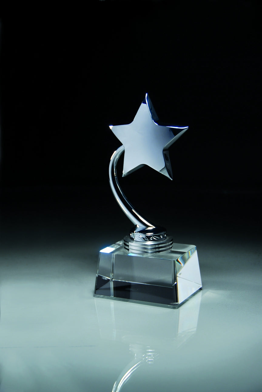 Chrome Star On Crystal Base