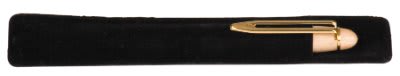6 1/4" X 1 1/8" Black Velvet Pen Sleeve       Blank Only