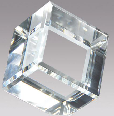 Crystal Cube On Corner Edge