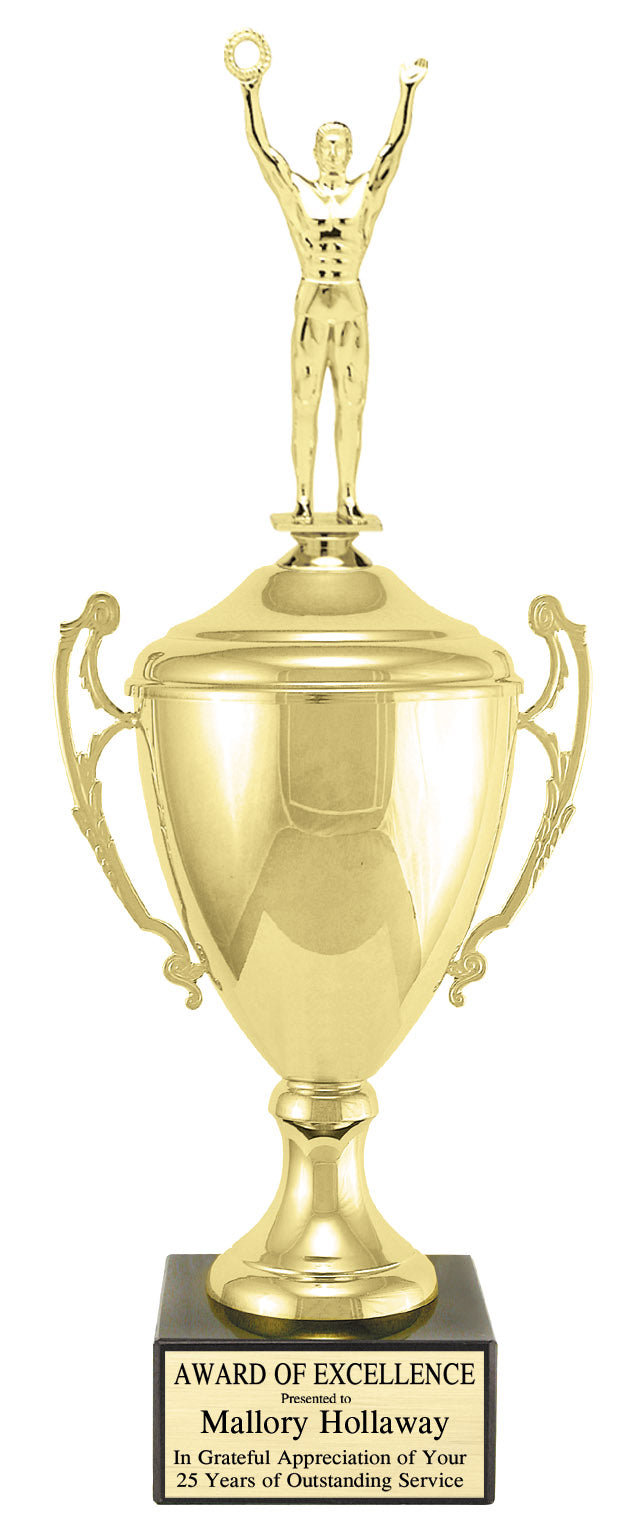 Grand Series Metal Cup With Lid And Figure