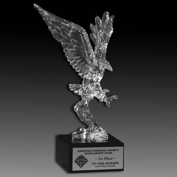Soaring Acrylic Eagle On Marble Base