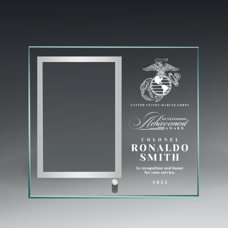 Clear Glass Frame With Pin