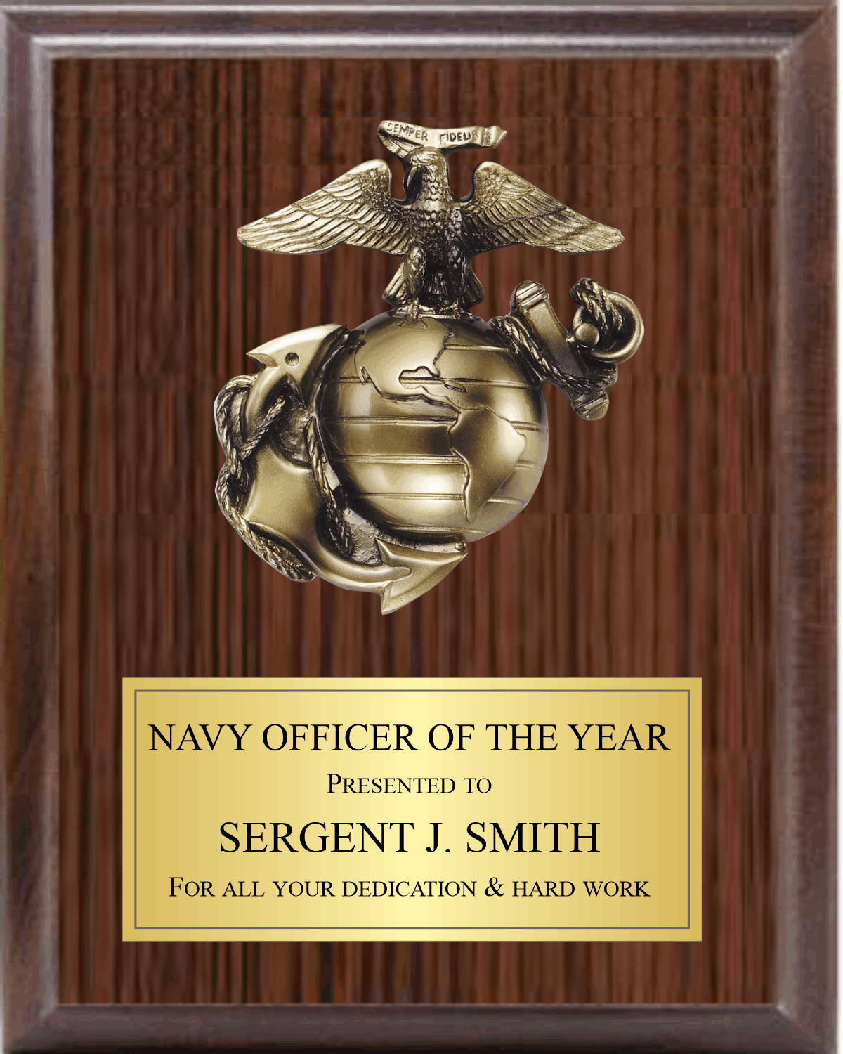 5" Marines Mount On Plaque