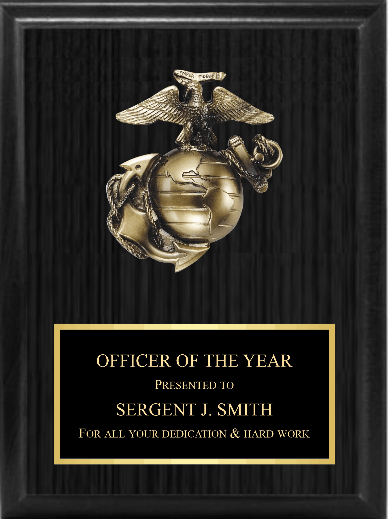 5" Marines Mount On Plaque