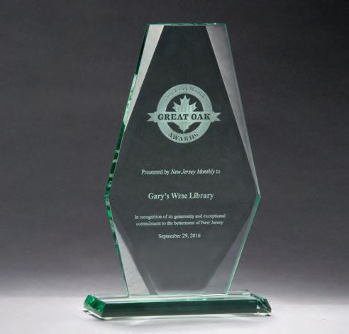 Premium Series Glass Award, Heavy ½” Thick Jade Glass