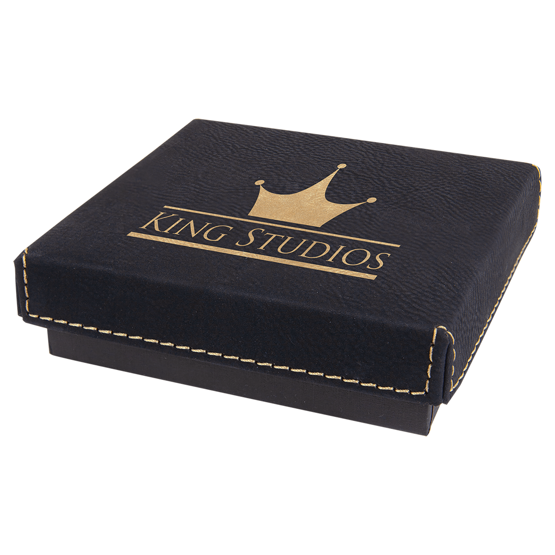 Gift Box With Laserable Leatherette Lid