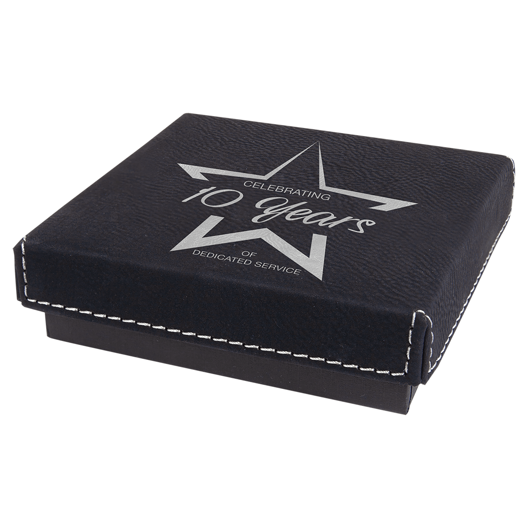 Gift Box With Laserable Leatherette Lid