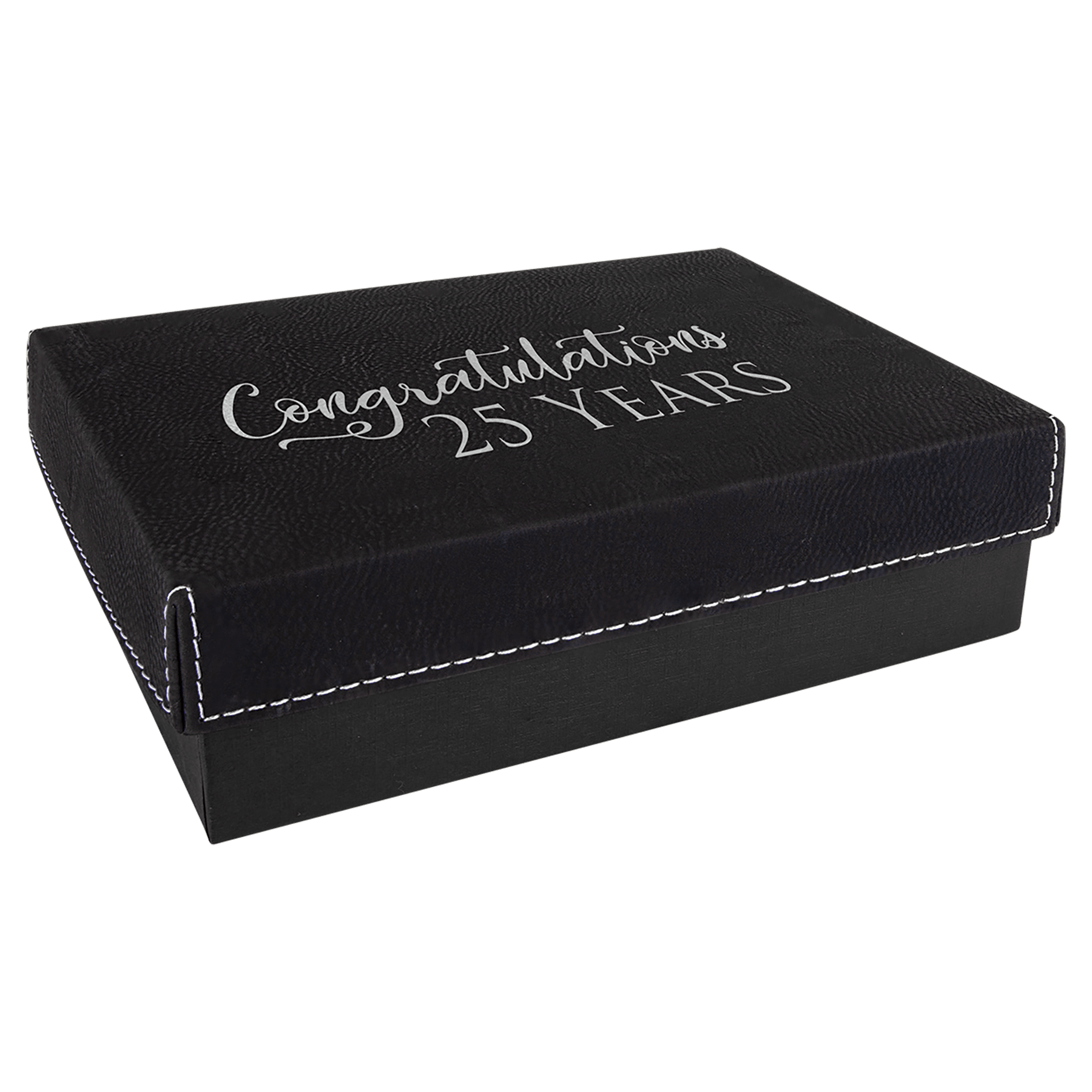 Gift Box With Laserable Leatherette Lid