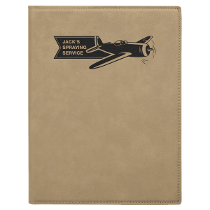 Laserable Leatherette Small Portfolio With Notepad