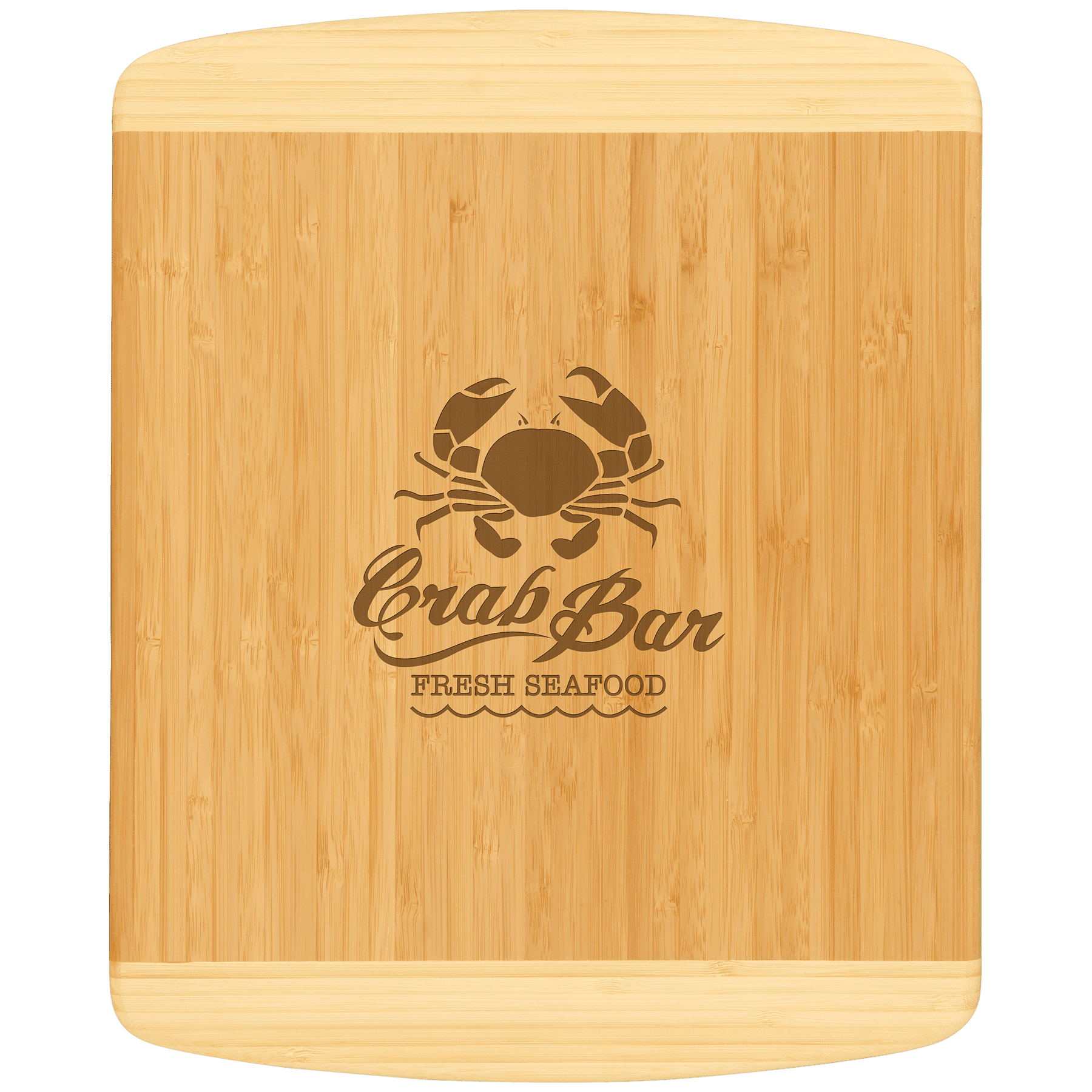 13 1/2" X 11 1/2" Bamboo 2-Tone Cutting Board