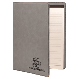 9 1/2" X 12" Laserable Leatherette Portfolio With Notepad