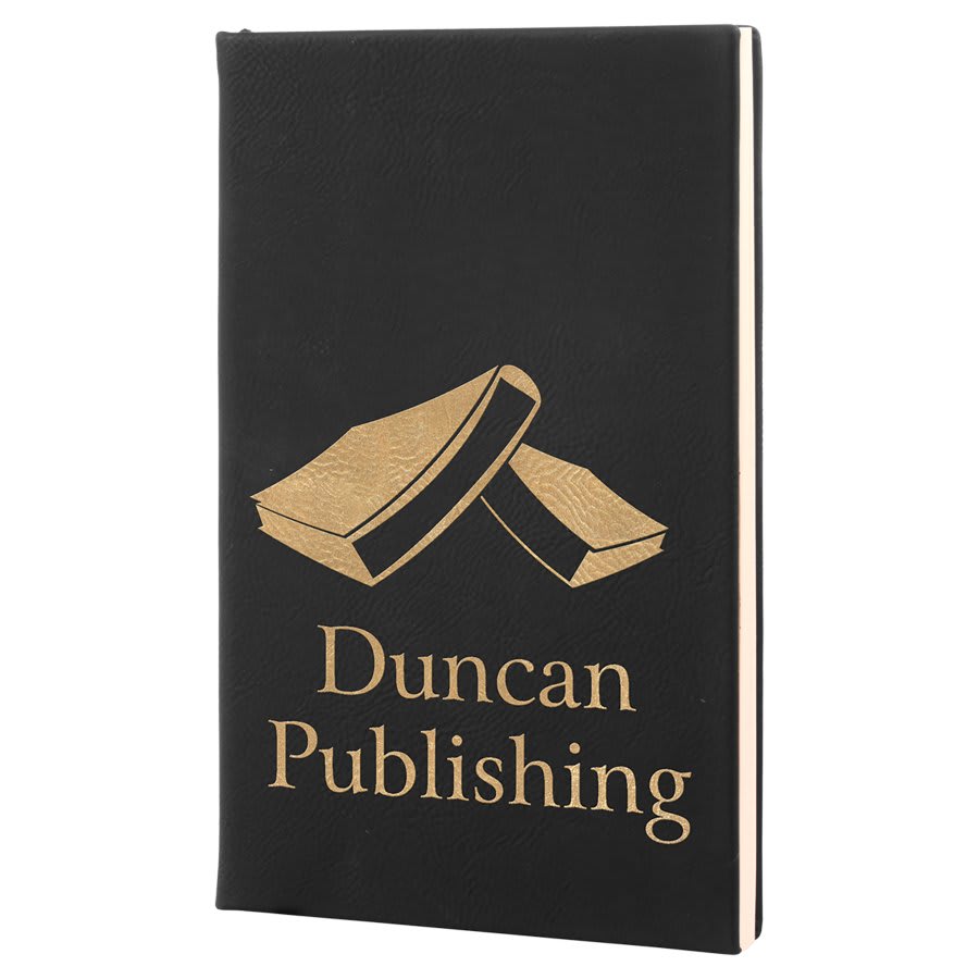 5.25" X  8.25" Laserable Leatherette Journal With Lined Notepad