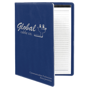 9 1/2" X 12" Laserable Leatherette Portfolio With Notepad