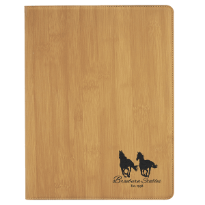 9 1/2" X 12" Laserable Leatherette Portfolio With Notepad
