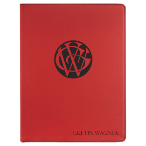 9 1/2" X 12" Laserable Leatherette Portfolio With Notepad