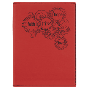 Laserable Leatherette Small Portfolio With Notepad