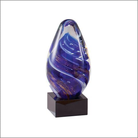 Purple Swirl Art Glass Award