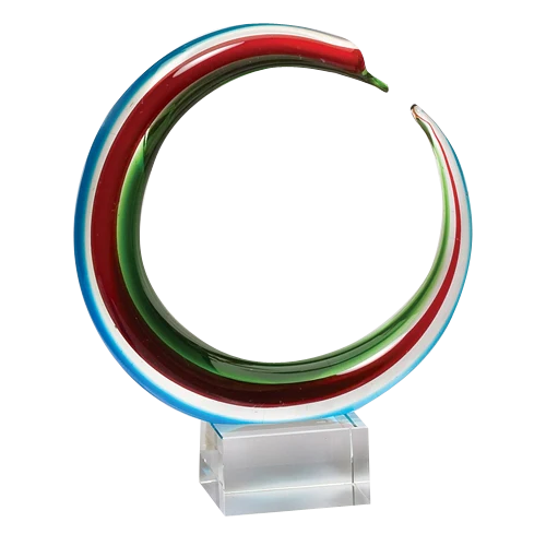 Multi Color Art Glass Sculpture