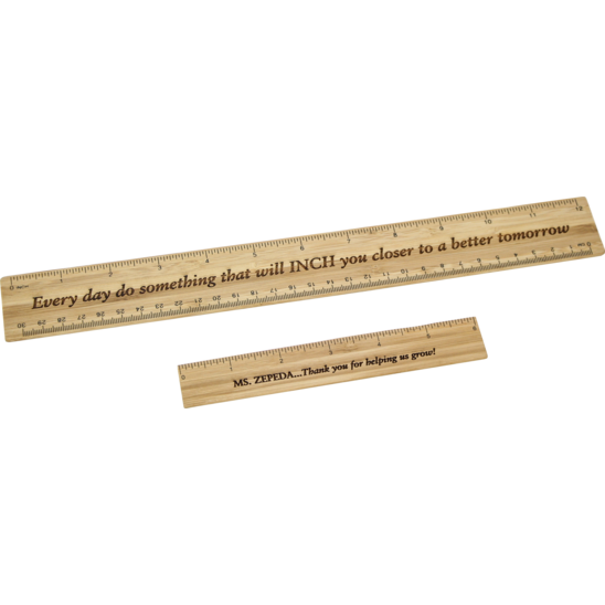 Welcome Back Ruler Wooden Bamboo Ruler