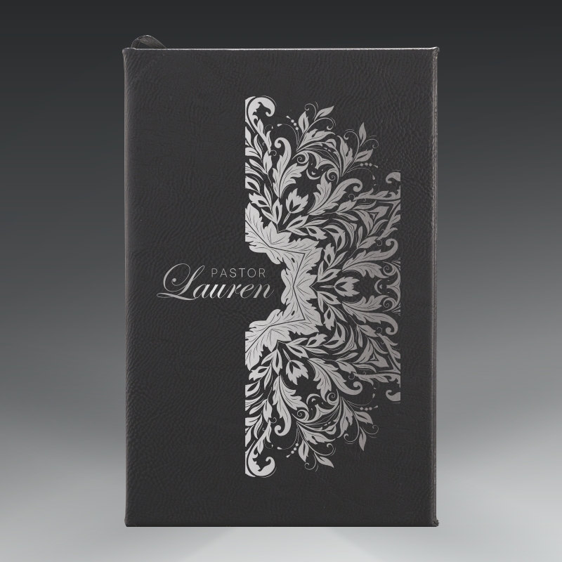 5.25" X  8.25" Laserable Leatherette Journal With Lined Notepad