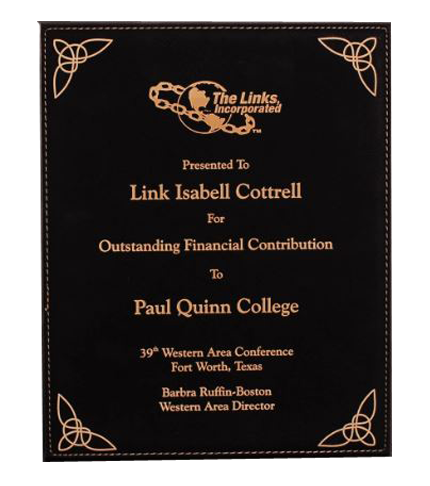 Leatherette Plaque