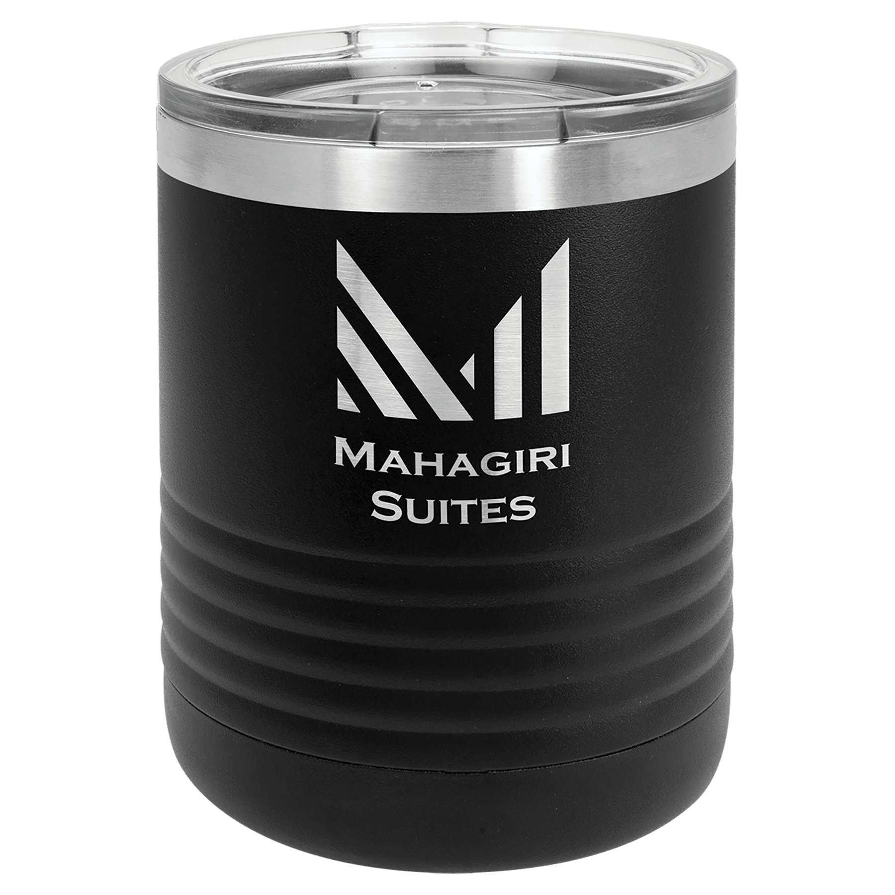 10 Oz. Stainless Steel Vacuum Insulated Ringneck Tumbler With Clear Lid