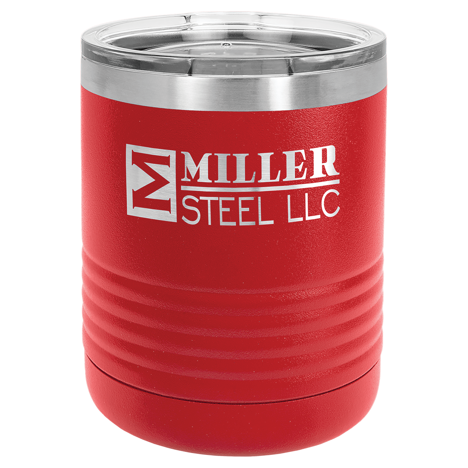 10 Oz. Stainless Steel Vacuum Insulated Ringneck Tumbler With Clear Lid
