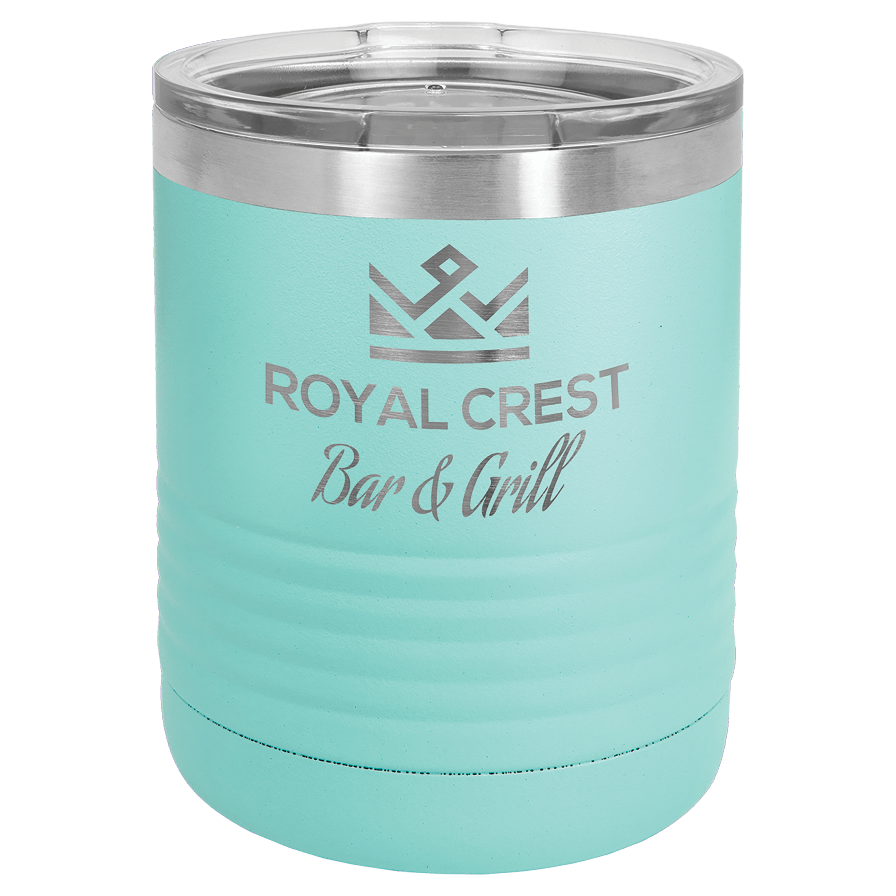 10 Oz. Stainless Steel Vacuum Insulated Ringneck Tumbler With Clear Lid