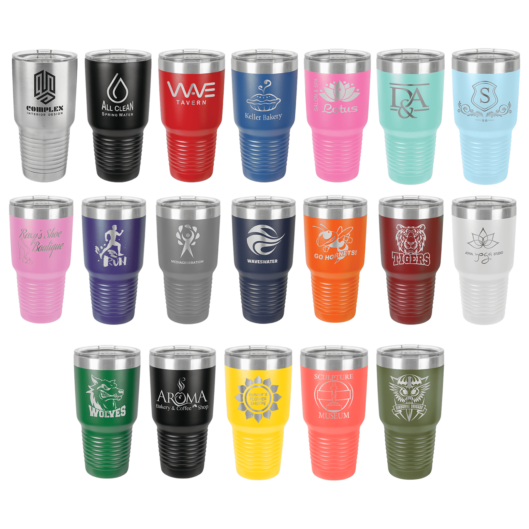 Polar Camel 30 Oz. Vacuum Insulated Ringneck Tumbler With Clear Lid