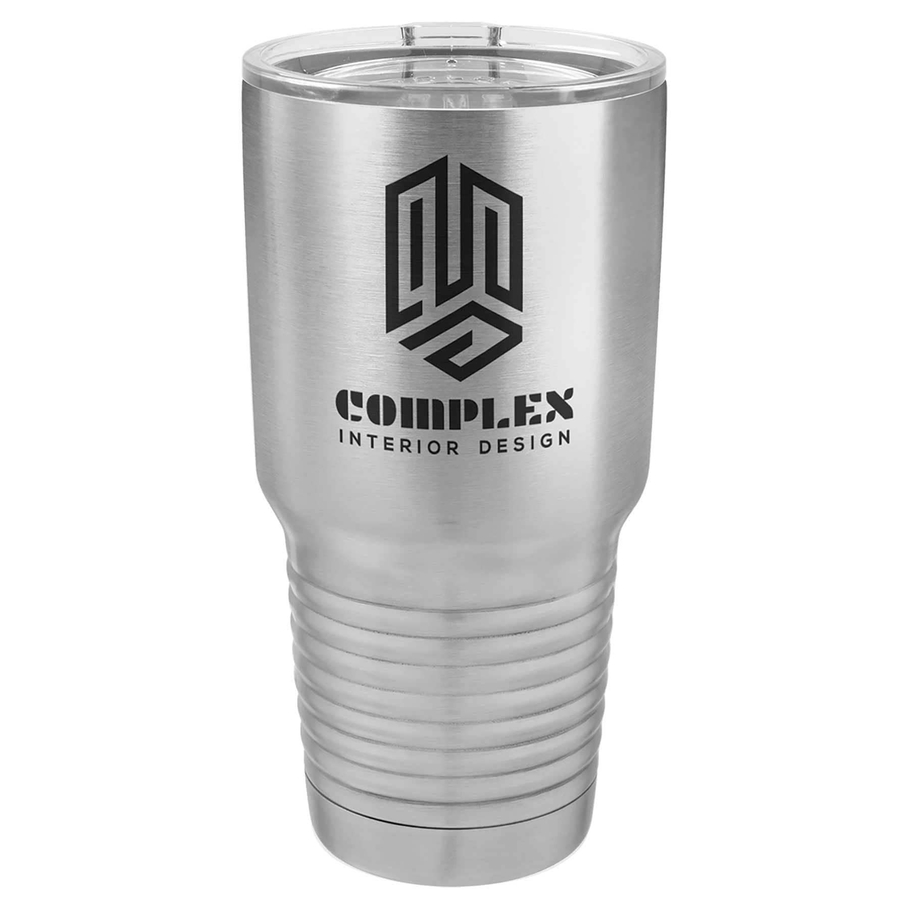 30 Oz. Stainless Steel Vacuum Insulated Ringneck Tumbler With Clear Lid