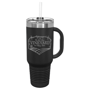 Polar Camel 40 Oz. Travel Mug With Handle, Straw Included