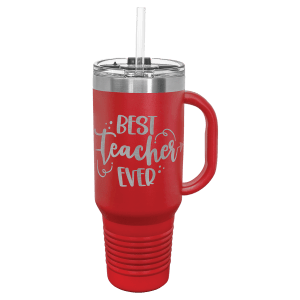 Polar Camel 40 Oz. Travel Mug With Handle, Straw Included