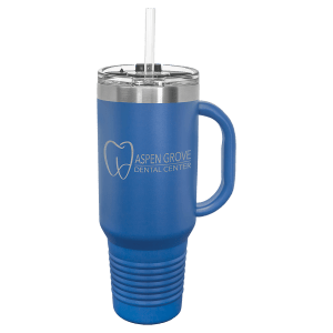 Polar Camel 40 Oz. Travel Mug With Handle, Straw Included