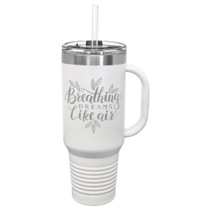 Polar Camel 40 Oz. Travel Mug With Handle, Straw Included