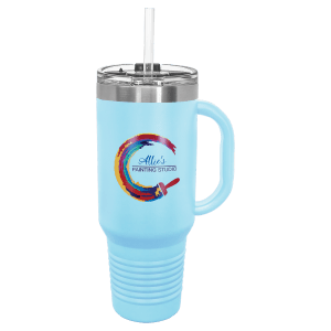 Polar Camel 40 Oz. Travel Mug With Handle, Straw Included