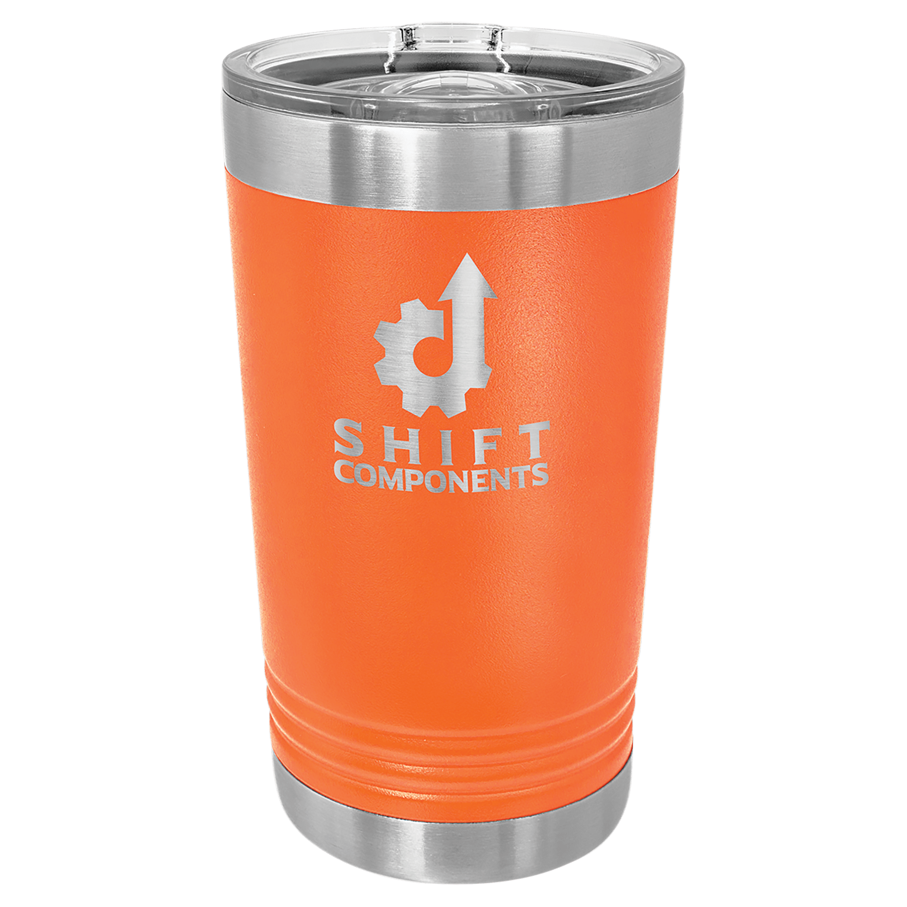 16 Oz. Stainless Steel Pint With Slider Lid