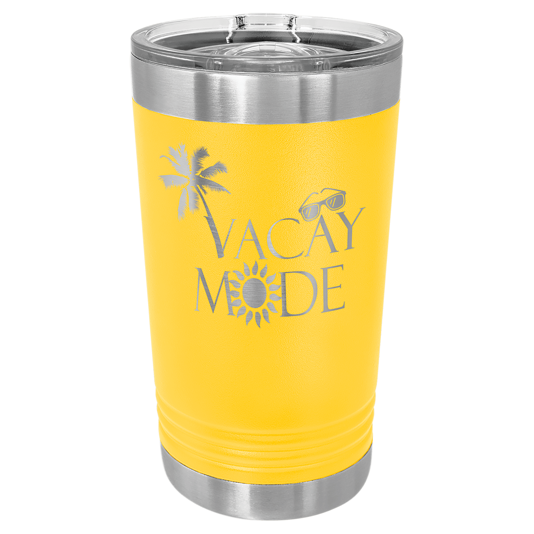 16 Oz. Stainless Steel Pint With Slider Lid