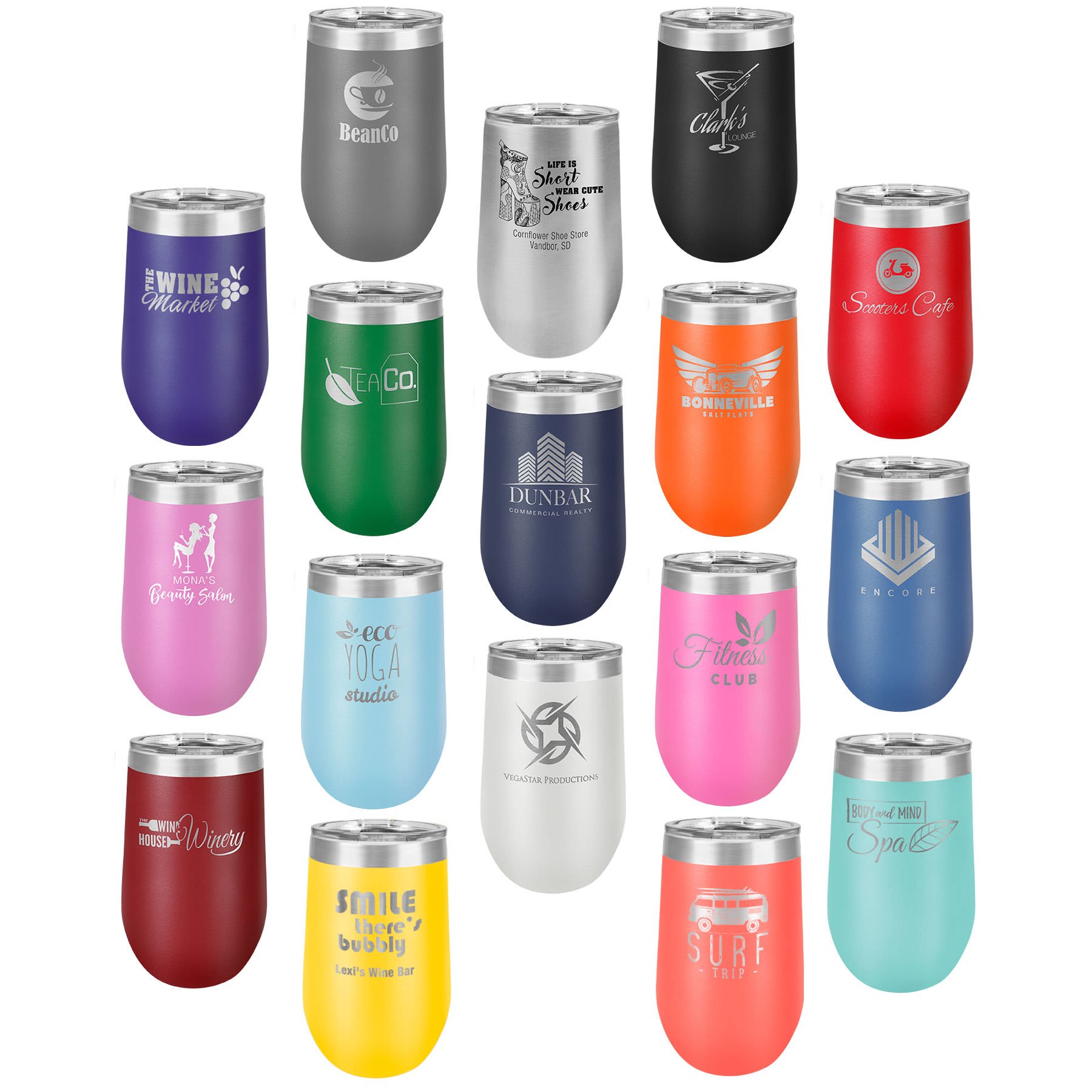 Polar Camel 16 Oz. Vacuum Insulated Stemless Tumbler With Lid