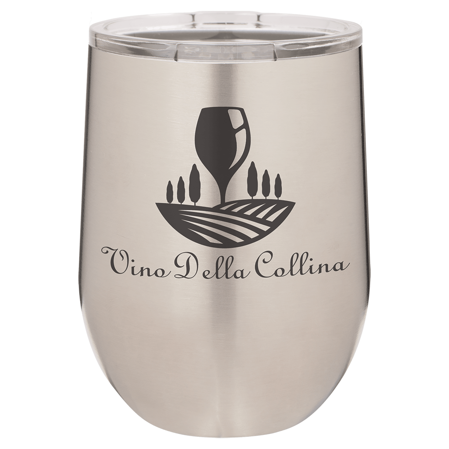 12 Oz. Stainless Steel Vacuum Insulated Stemless Wine Tumbler With Lid