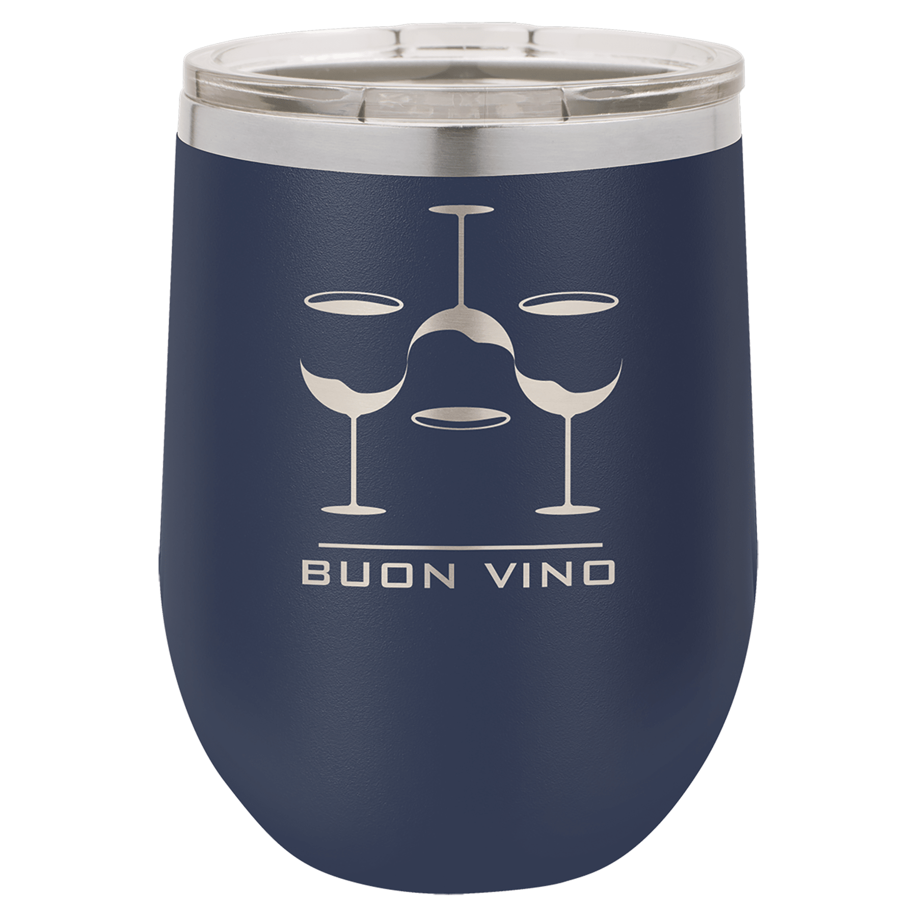 12 Oz. Stainless Steel Vacuum Insulated Stemless Wine Tumbler With Lid