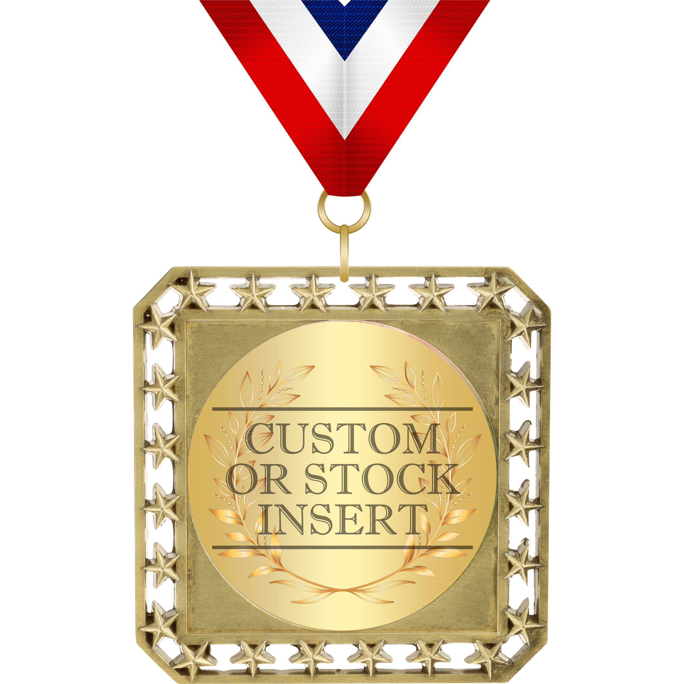 Exclusive Square Medal With Insert