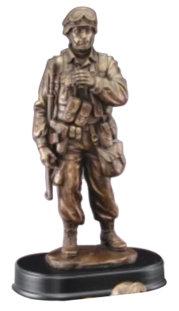 14" Standing Soldier With Binoculars