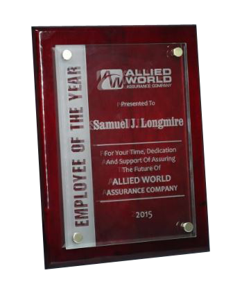 Canterbury Plaque With Stand-Offs Rosewood