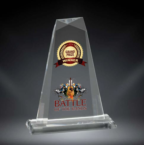 Acrylic Pinnacle Award On Base