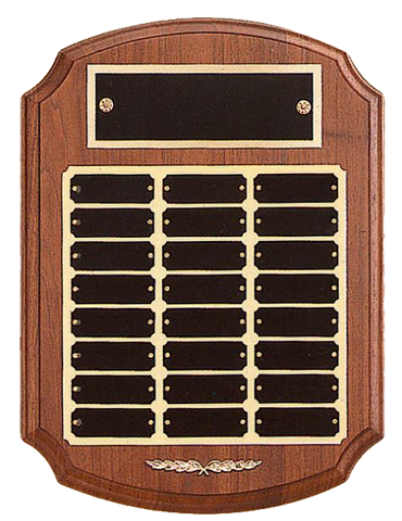 American Walnut Ornate Perpetual Plaque