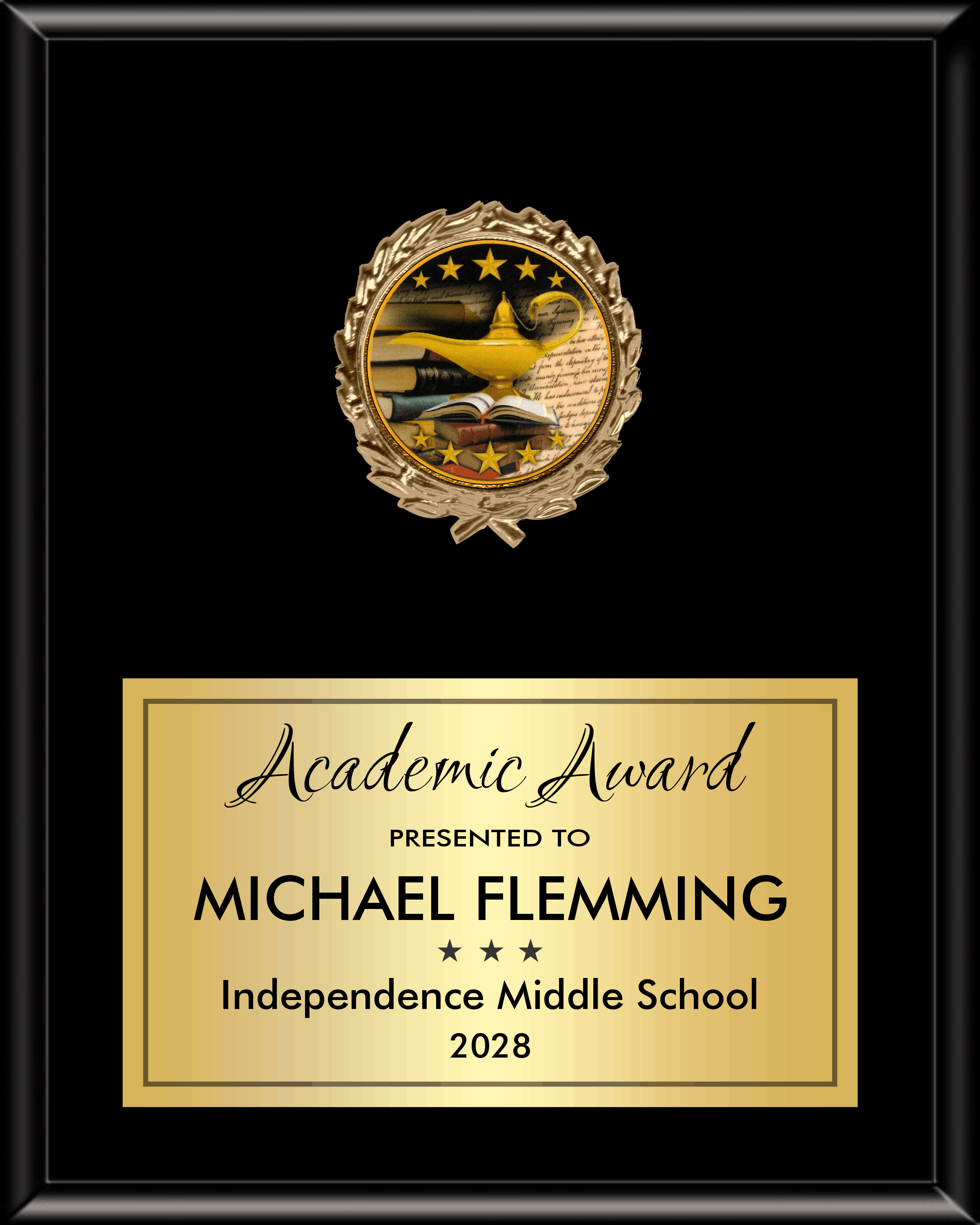 Wreath Medallion Plaque